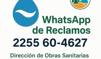 OBRAS SANITARIAS HABILITA UN CANAL DE RECLAMOS POR WHATSAPP